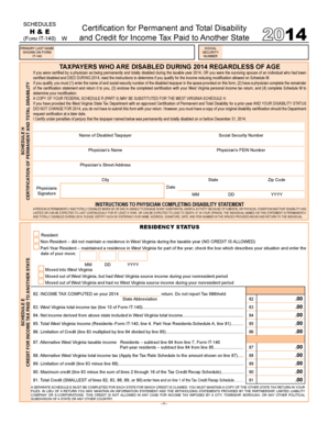 West Virginia Disability Certification Form IT-140