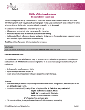 Hip Fracture Self Assessment Survey