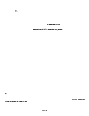 Non-Tax Filer Income Statement for Financial Aid
