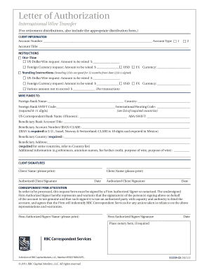 International Wire Transfer Authorization Form