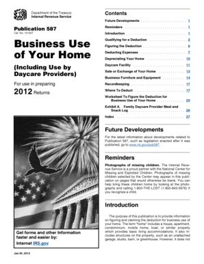 IRS Publication 587 Business Use of Home