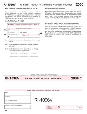 RI-1096V Rhode Island Payment Voucher