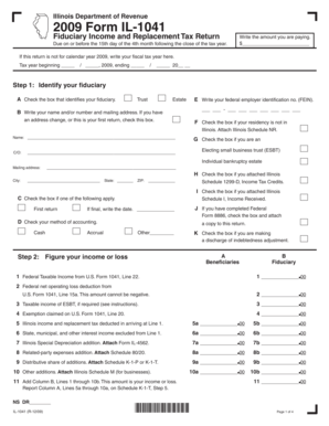 Illinois Fiduciary Income and Replacement Tax Return