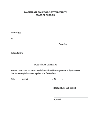 Voluntary Dismissal Notice