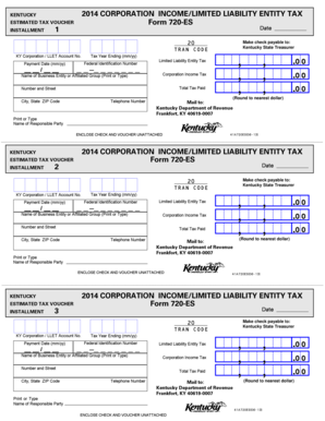 Kentucky Corporation Income Tax Estimated Tax Voucher