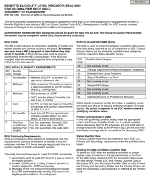 Benefits Eligibility Level Indicator Form