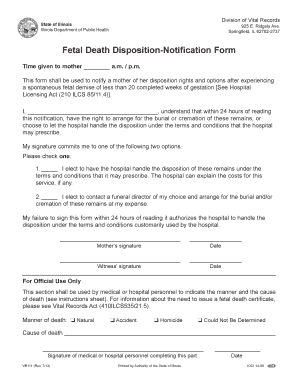 Roommate letter - Fetal Death Disposition Notification Form