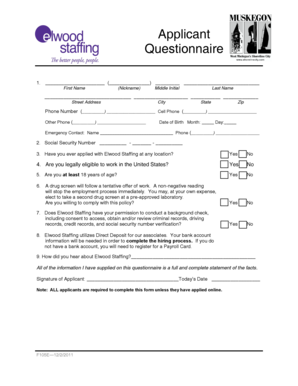 Elwood Staffing Application for Employment