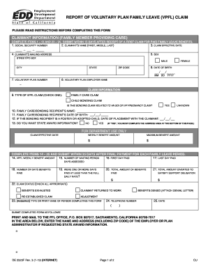 Voluntary Plan Family Leave Claim Form