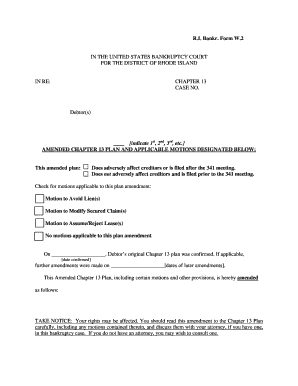Amended Chapter 13 Plan