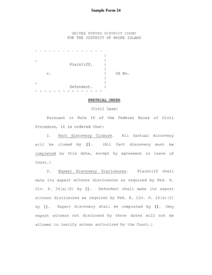 Pretrial Order Form 24