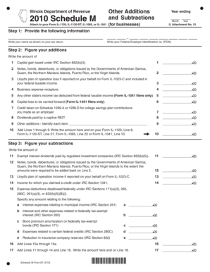 Illinois Schedule M for Businesses