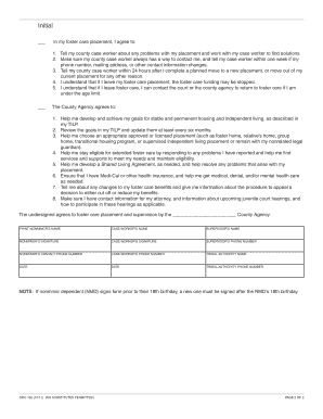 California Extended Foster Care Agreement