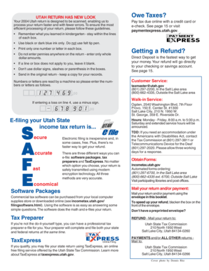 Utah State Income Tax Return 2004