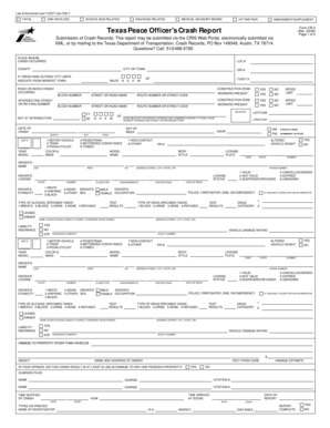 Texas Peace Officer's Crash Report Form CR-3