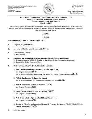 Wisconsin Residential Listing Contract