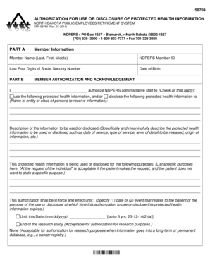 Authorization for Use or Disclosure of Protected Health Information