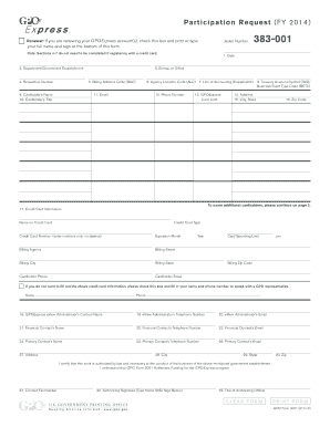 GPO Form 3001 Participation Request