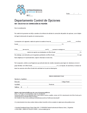 Solicitud de Corrección de Padrón