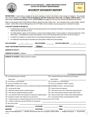 Security Incident Report