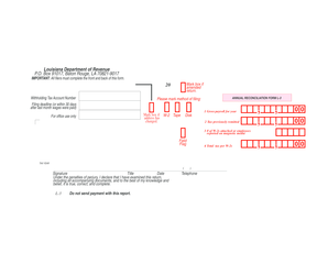 Louisiana Annual Reconciliation Form L-3