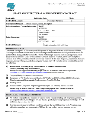 California Labor Compliance Prejob Checklist