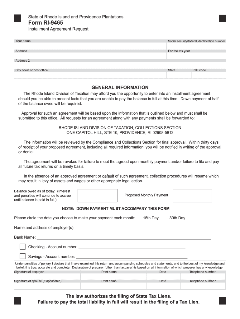 form ri9465 Preview on Page 1