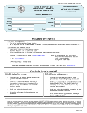 Death in Custody Reporting Form