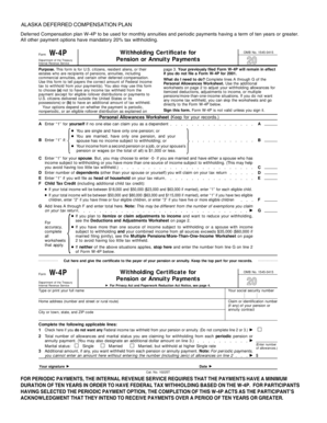 IRS Form W-4P Withholding Certificate