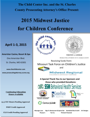 2015 Midwest Justice for Children Conference - The Child Center, Inc.