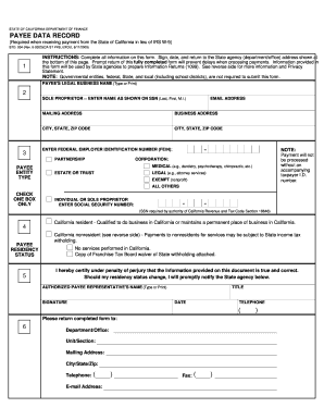 California Payee Data Record