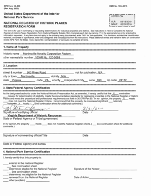 National Register of Historic Places Registration Form