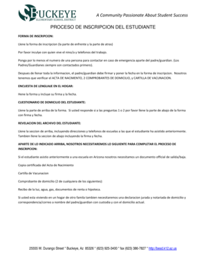 Forma de Inscripción