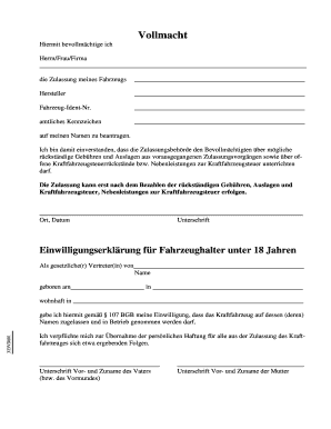 Vollmacht
