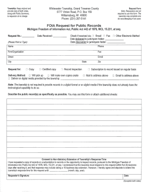 Michigan FOIA Request Form
