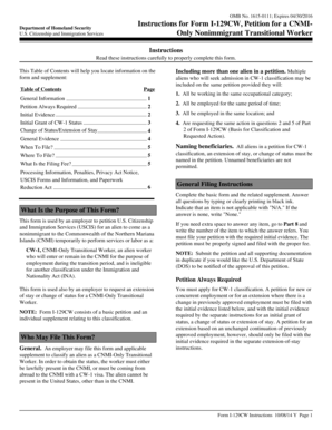 Instructions for Form I-129CW, Petition for a CNMIOnly Nonimmigrant Transitional Worker - uscis