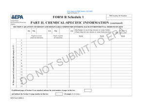 EPA Form R Schedule 1