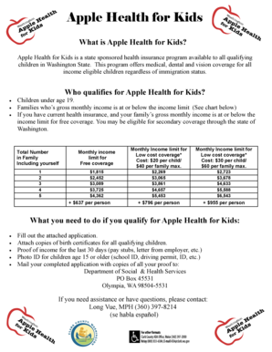 Washington Apple Health for Kids Application