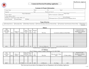 Commercial Electrical Permitting Application