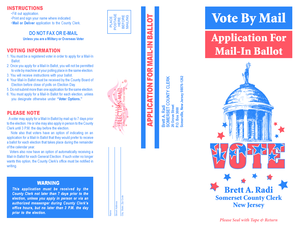 New Jersey Mail-In Ballot Application