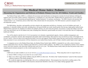 Medical Home Index Pediatric Form