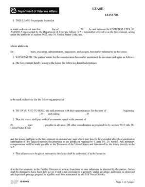 US Federal Government Lease Agreement