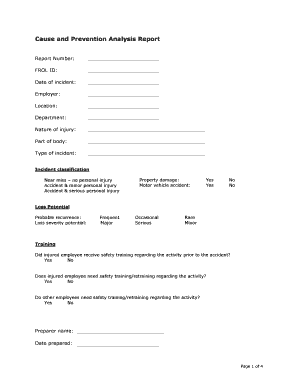 Cause and Prevention Analysis Report