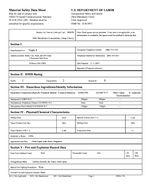 Material Safety Data Sheet