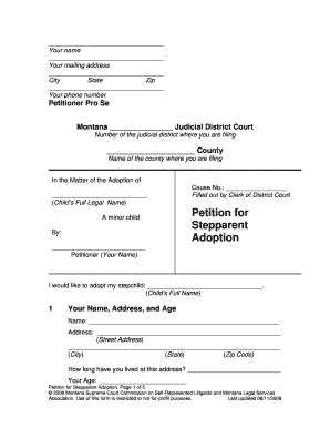 Stepparent Adoption Forms