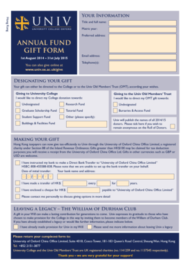 University of Oxford Donation Form