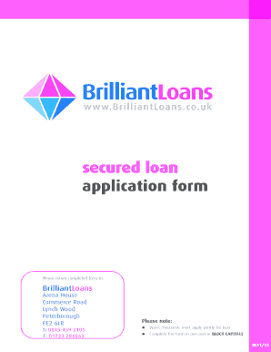 Secured Loan Application Form