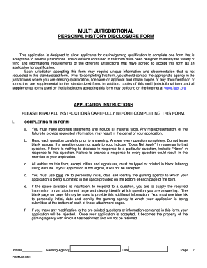 Multi Jurisdictional Casino Qualification Form