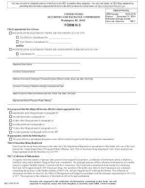 Form N-3 for Variable Annuity Contracts