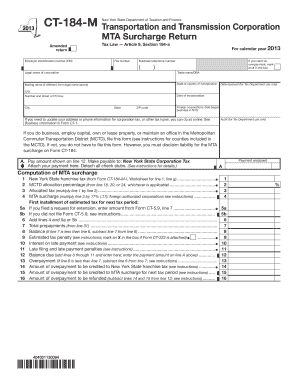 New York MTA Surcharge Return
